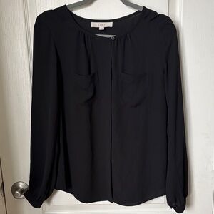 LOFT Elegant Black Blouse